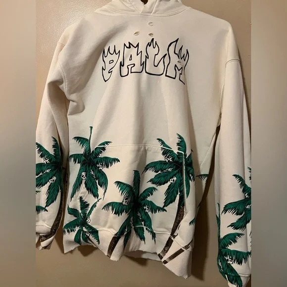 Palm Angels Palm Skull Vint Hoody White Green lar ssense street gallery utility - Picture 5 of 11